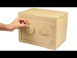How To Make A Cardboard Safe With Combination Lock How To Make Safe With Combination Lock From Cardboard Youtube Combination Locks Cardboard Cardboard Crafts