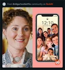 Bridgerton characters and their iphone lock screen