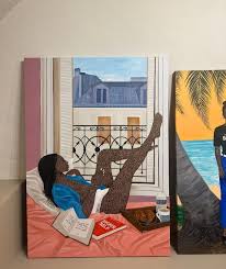 CANT LET GO “ by Daniel Nartey [ @narteydaniel7 ] as part of his debut solo  exhibition with [ @christophermoller_gallery ] We know nothing lasts  forever, yet as we meet the unknown –