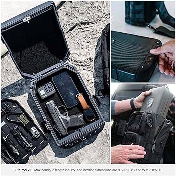 Amazon.com: VAULTEK LifePod 2.0 + SlingBag Bundle Secure Waterproof Rugged  Lock Box with Included SlingBag Ultimate Travel System (Covert Black LifePod  2.0 + SlingBag) : Health & Household
