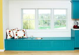 Bright Aqua Blue Cottage Kitchen Window Nook And Dining Room Boot Bench Eclectic Entry Milwaukee By Dura Supreme Cabinetry