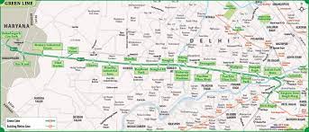 Delhi Metro Green Line Route Map Delhi Metro Metro Map Metro Station