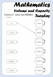 mathematics 3b capacity and volume h worksheet