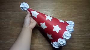 You can print them straight onto red paper like we have or print them onto white paper. Diy Santa Hat Made Of Paper Easy Christmas Hat Making At Home Party Hat Youtube