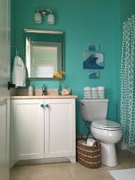 With just a shower curtain and a few other this peachy curtain adds big personality to a small bathroom. Small Bathroom Ideas On A Budget Hgtv