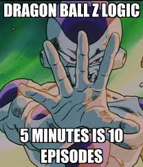 Dragon ball z was an anime series that ran from 1989 to 1996. Dragon Ball Z Logic 5 Minutes Is 10 Episodes Poster Jason Agyeman Keep Calm O Matic