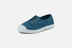 Cienta Seventy Bleu Petrole Canvas Shoes On La