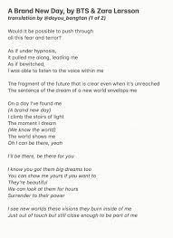 Original lyrics of a brand new day song by bts. Livraison Fouet Funeraire Don T Let Me Be Yours Zara Larsson Traduction Gris Marchand De Legumes Encre