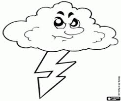 Storm Lightning And Thunder Coloring Page Coloring Pages Coloring Books Free Hand Drawing