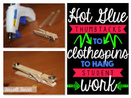 Tricks Tips For Teachers Hanging Student Work With Clothespins A Weekly Linky Hanging Student Work Student Work Teacher Life