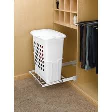I just can't believe i can not just buy a 20 inch door! Rev A Shelf Hprv 1925dm S White Hprv Series Pull Out Hamper With Lid And Full Extension Slides For 20 Inch Cabinets Deep Closet Closet Remodel Rev A Shelf
