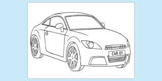 Feel free to browse all the images that are available to you and try several sets of colors to achieve even more original drawings and reconstruct the story in animated films of the cars series ! Free Nice Car Colouring Page Teacher Made Twinkl