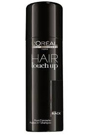 Conceal roots with a cover up spray. L Oreal Professionnel Hair Touch Up Black 75ml Celcius
