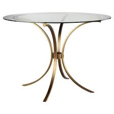 Metal kitchen table are available in different thicknesses for different kinds of support. Karter Modern Classic Round Clear Glass Gold Metal Dining Table Glass Round Dining Table Metal Dining Table Dining Table