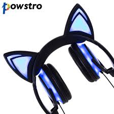 Bluetooth gadget mllse anime hatsune miku vocaloid neckband bluetooth headphone earphone wireless stereo sport headset for iphone samsung xiaomi : Powstro 2018 Cat Led Headphones Cat Headphones Adult And Children Flash Luminous Headphones Headphone Gaming Buy At The Price Of 7 68 In Aliexpress Com Imall Com