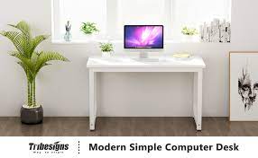 4.5 out of 5 stars, based on 2 reviews 2 ratings current price $74.99 $ 74. Amazon Com Tribesigns Modern Simple Style Computer Desk Pc Laptop Study Table Workstation For Home Office White Furniture Decor