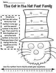 Dr Seuss The Cat In The Hat Fact Family Fact Families Dr Seuss Math Activities Dr Seuss Math