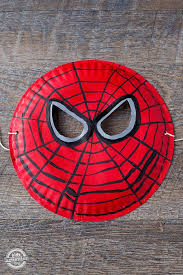 Paper Plate Spider Man Mask Paper Plate Crafts Paper Plates Paper Plate Crafts For Kids