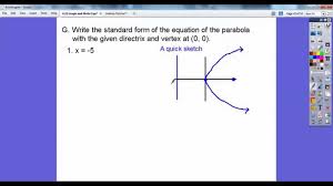 Parabolas In Algebra 2 Section 9 2 Using Conic Sections Algebra Quadratics Algebra 2