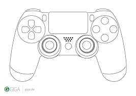 These printable video game controller templates have the buttons and controls outlined on them. Playstation 4 Coloring Pages Novocom Top