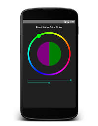 The rgb color picker works as follows: React Native Color Picker