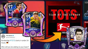 The … the fifa 21 tots bundesliga squad has a release date of friday may 14 with an expected start time of 6:00 pm uk time. Bundesliga Tots Release Date Event Icon Possible In Fifa Mobile 21 Tots Updates Fifa Mobile 21 Youtube