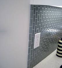 A Nice Straight Grout Edge Can Be Created By Laying Down A Strip Of 2 Blue Painter S Masking Tape About 1 Modwalls Glass Mosaic Tile Backsplash Modern Tiles