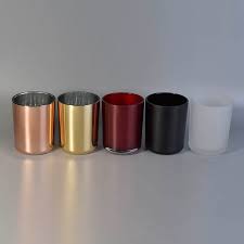 We offer a large selection of glass votive holders, square votive holders and flower votive candles require a votive candle holder as the wax liquefies and pools for optimum use. Matte Black Gold Rose Gold 16oz Glass Candle Jars Wholesale