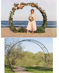 Extra Wide Garden Metal Arch Arbor Semi Circle Leaf Motif Wedding Plants 7 H Wedding Plants Patio Wedding Garden Arches