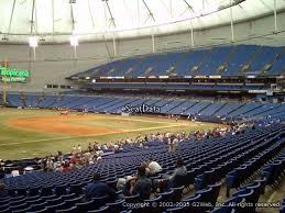 seat view from section 129 at tropicana field tampa bay rays