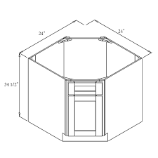 liberty shaker gray corner sink base