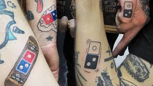 The best selection of royalty free tattoo vector art, graphics and stock illustrations. Domino S Pizza Tattoos Earn Some Russians Free Pizza For Life Bbc News