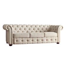 The fabric is button tufted along the back which makes for a truly antique appearance that will delight your guests, and it will continue to delight you for years to come. Buy Chelsea Lane Glamorous Tufted Sofa Beige Linen Online In Qatar 287213511