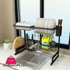 Maybe you would like to learn more about one of these? Buy Over The Sink Dish Drying Rack Shelf Stainless Steel Kitchen Cutlery Holder 65cm At Best Price In Pakistan