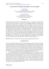 Contdict.com > indonesian english online translator. Pdf Lexical Features Of Engineering English Vs General English