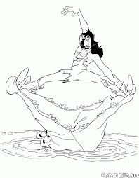 Coloring Page Captain Hook And The Crocodile
