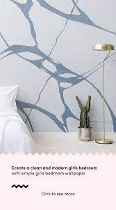 Pour Blue Marble Wallpaper Mural Hovia Uk Wallpaper Bedroom Simple Girls Bedroom Girls Bedroom Wallpaper