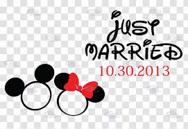 American voice actor wayne anthony allwine lent his voice for mickey for 32 years from 1977 until his passing in 2009. Mickey Mouse Minnie T Shirt Marriage Wedding Love Married Bride And Groom Transparent Png