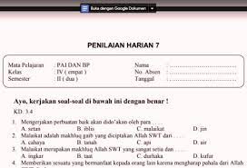 Langsung saja perhatikan artikel kami dibawah ini…? Soal Ulangan Harian Pai Kelas 4 Semester 2 K 13 Sekolahdasar Net