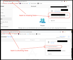 Team Is Not Showing In Developer Apple Com But Showing In The App Store Connect Stack Overflow