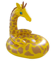Swimline 90705 inflatable peacock giant swimming pool float with backrest, blue. Giraffe Pool