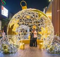 Large Outdoor Street Decorations LED Christmas Ball 3D Motif ...