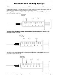 Syringe Reading One Step Worksheet Downloads Medical Assistant Student Phlebotomy Study Nursing Study Tips