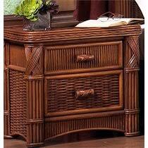 Features a woven rattan construction to front and. Rattan Nightstand Wayfair