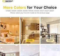 Ensenior 12 Pack 6 Inch LED Recessed Ceiling Light, Dimmable, 6000K Clear  White, 1050LM 12W 120V, High Brightness Canless Wafer Downlight - ETL&FCC&IC