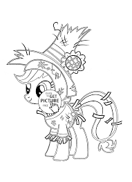 My Little Pony Funny Applejack Pony Halloween Coloring Page For Kids For Girls Coloring My Little Pony Coloring Witch Coloring Pages Halloween Coloring Pages