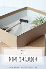 Diy Mini Zen Garden In A Box Perfect For A Desk Or Tabletop Zen Garden Diy Mini Zen Garden Zen Garden