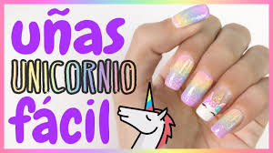 Esmalte bissú 15ml $ 99. Unas De Unicornio Y Arcoiris Manicura Facil Y Rapida Youtube