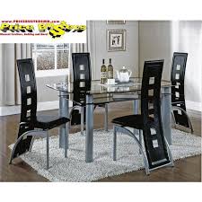 Metro Black Table And 4 Chairs Metro Blk Dining Room Groups Price Busters Furniture Black Table Table Room Group
