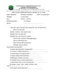 55+ contoh soal latihan un bahasa indonesia sd + kunci jawaban.docx. Soal Cerita Bahasa Indonesia Kelas 1 Bangsoal